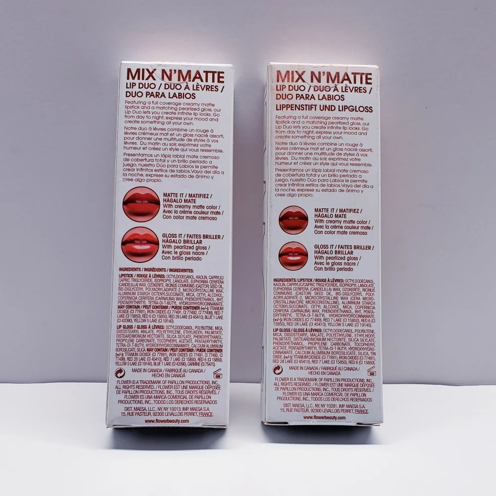 Flower Beauty Mix N’ Matte Lip Duo/Full Coverage Matte Lipstick,RED VELVET LD6